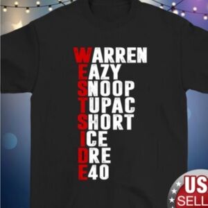 NWA Rappers westside Black Graphic T-Shirt unisex size medium